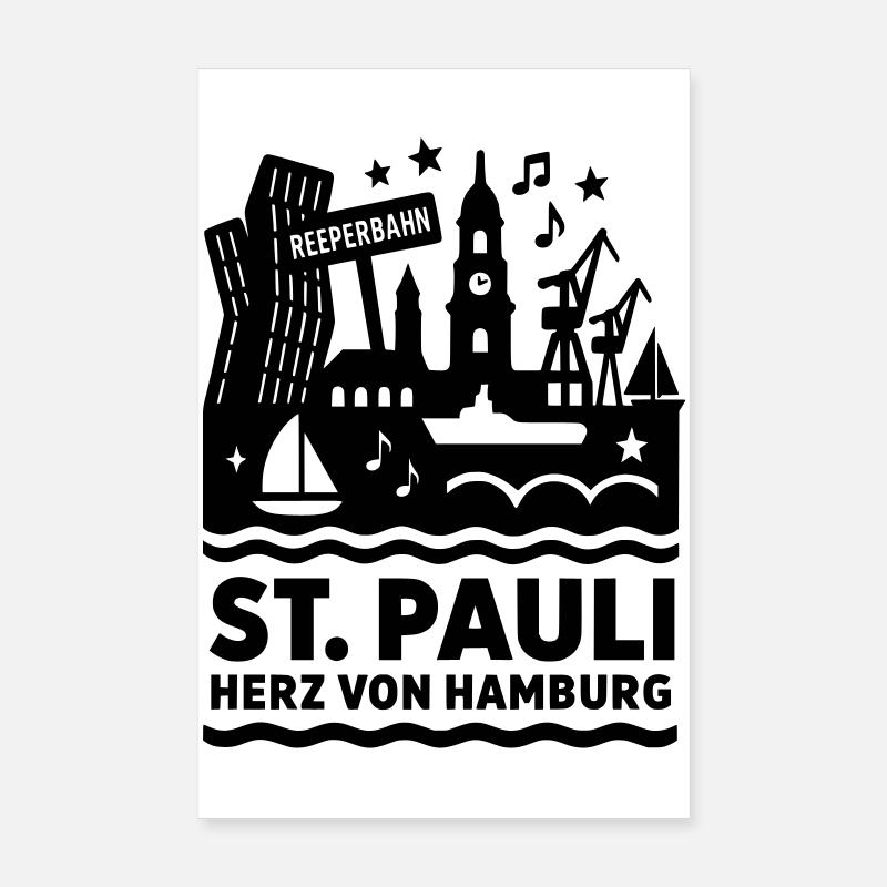 Hambourg St Pauli Poster 20 x 30 cm