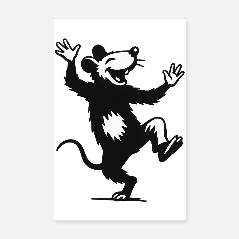 Fröhliche Tanzmaus Poster 20x30 cm
