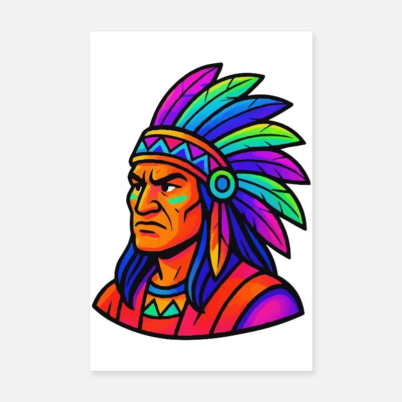Chief Indian Comic Poster 8" x 12" (20x30 cm)