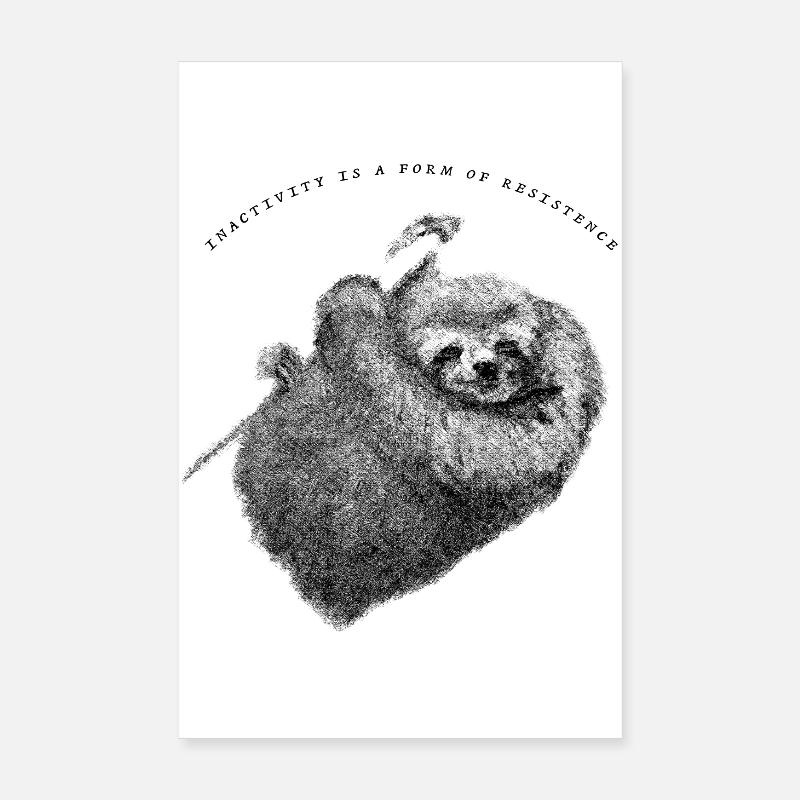 Faultier_Sloth Poster 8" x 12" (20x30 cm)