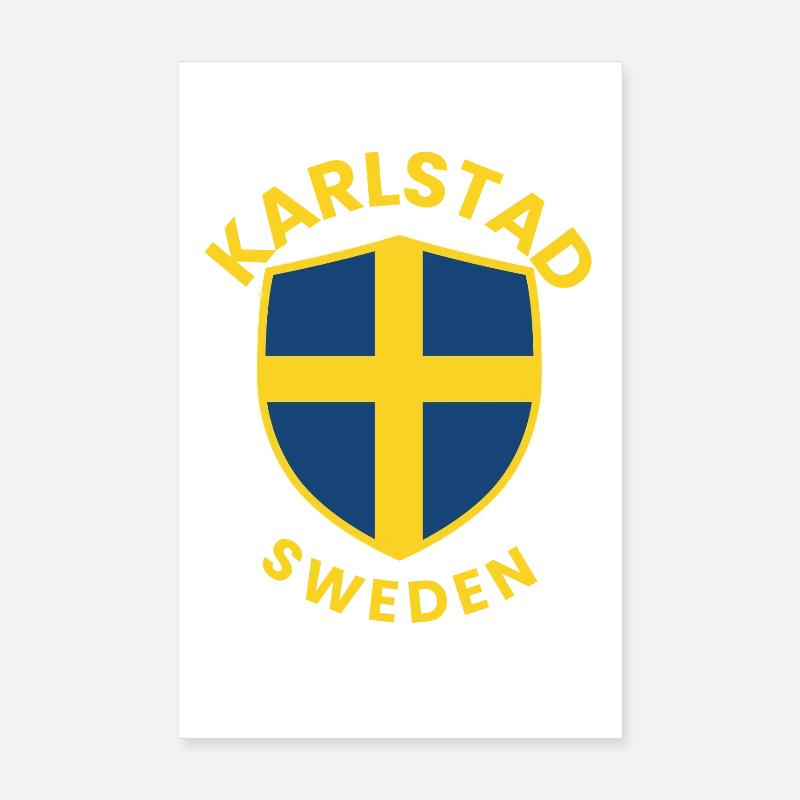 Conception de l’écu Karlstad Suède Poster 20 x 30 cm