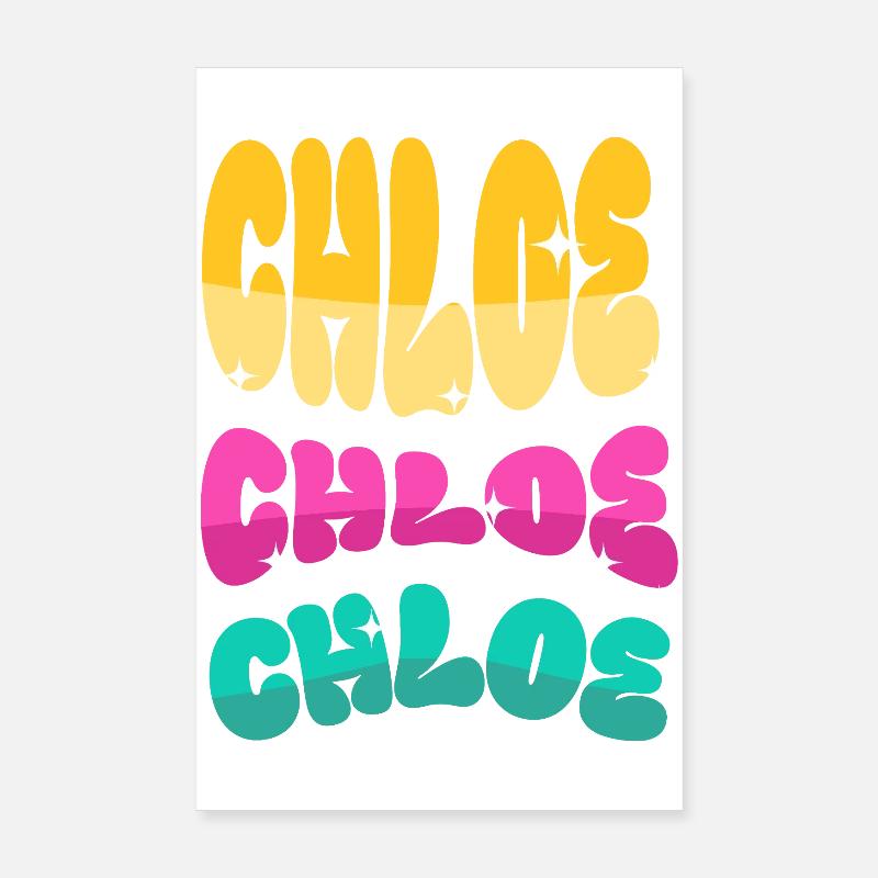 Chloe Girl First Name Poster 8" x 12" (20x30 cm)