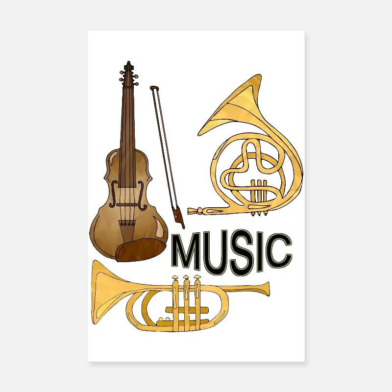 Instruments de musique Poster 20 x 30 cm