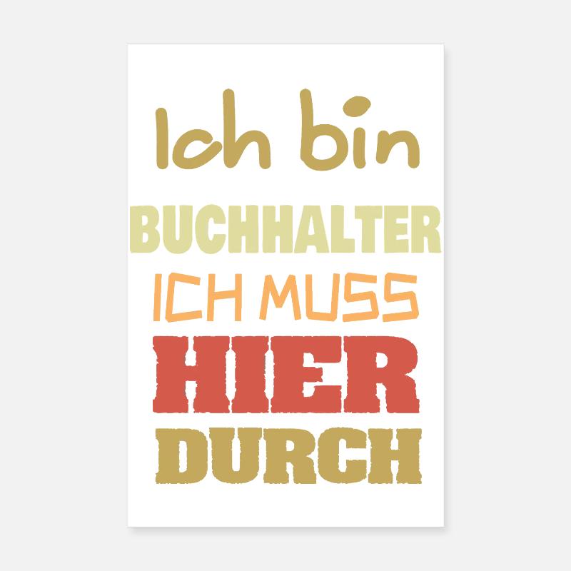 Buchhalter als Beruf Poster 20x30 cm
