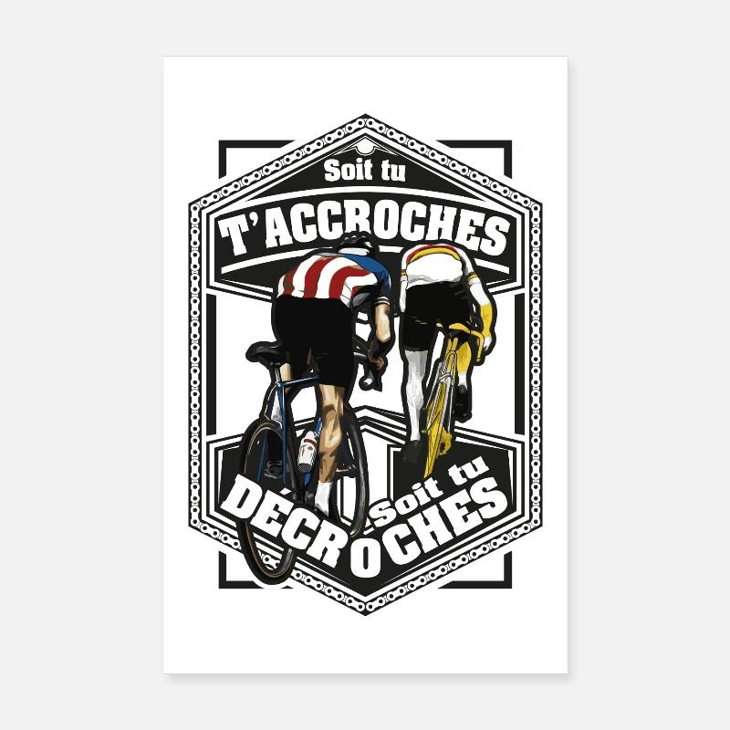 Accroches Décroches Cyclisme Poster 20 x 30 cm