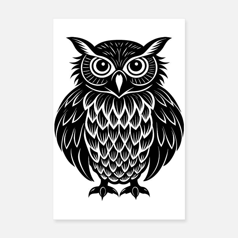 hibou Poster 20 x 30 cm