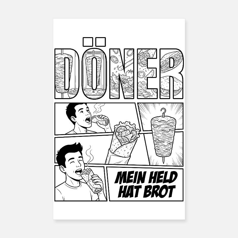 Döner Held – Comic Poster 20x30 cm