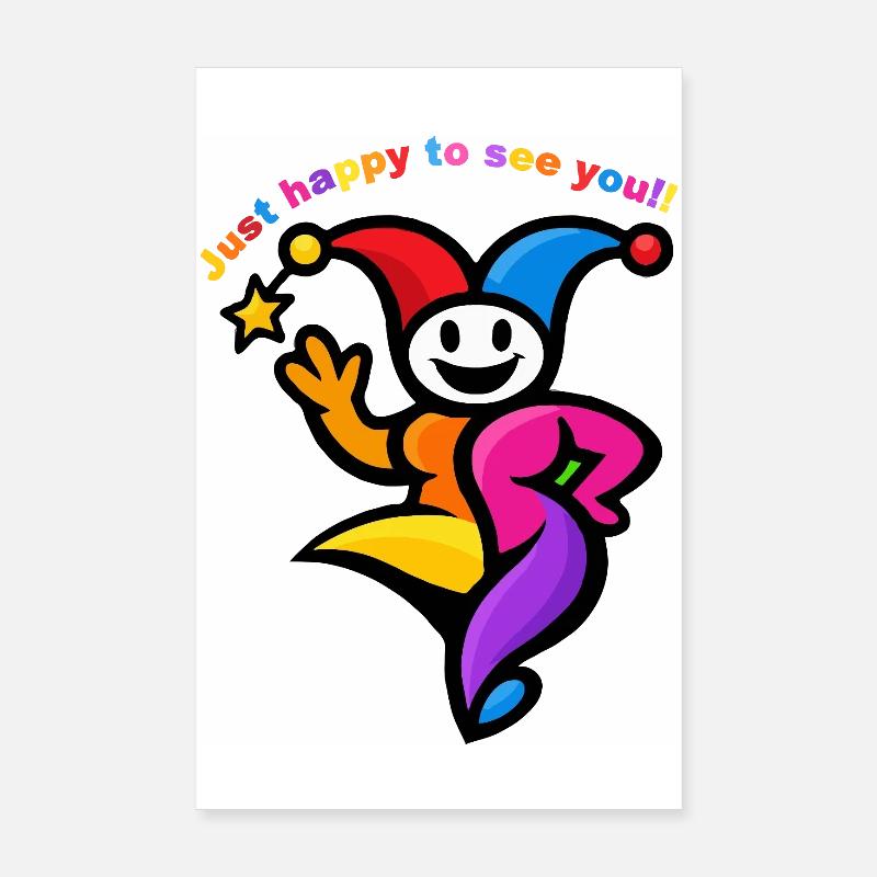 Danse du Bouffon Coloré Poster 20 x 30 cm