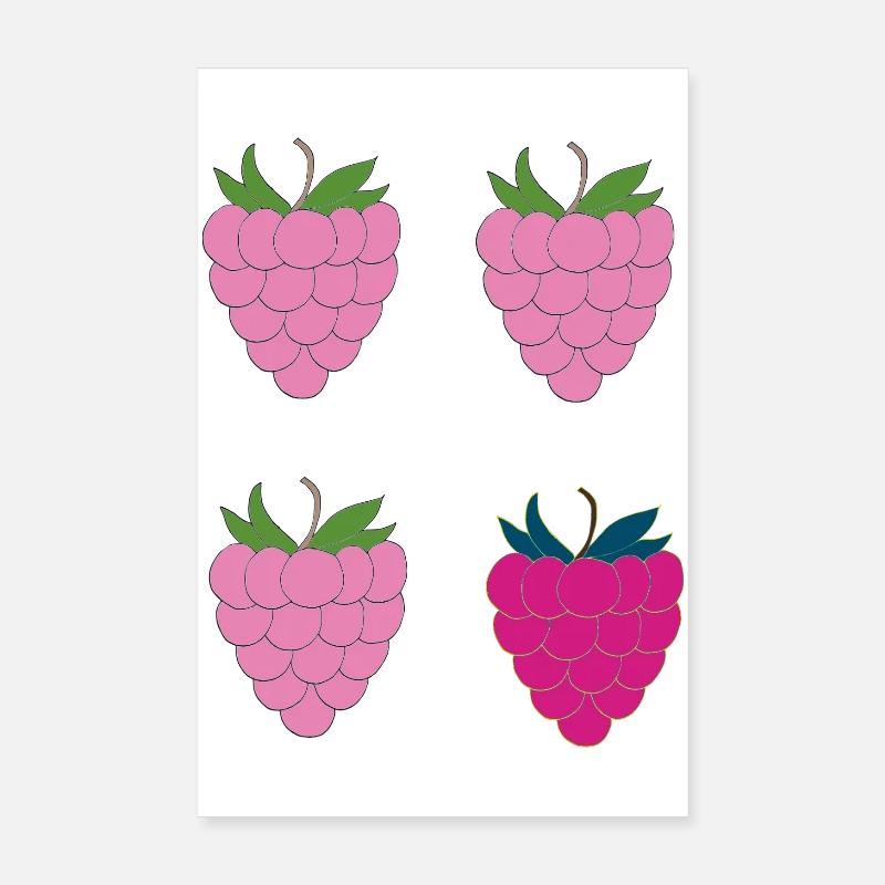 Pop Art Double Framboise Poster 20 x 30 cm