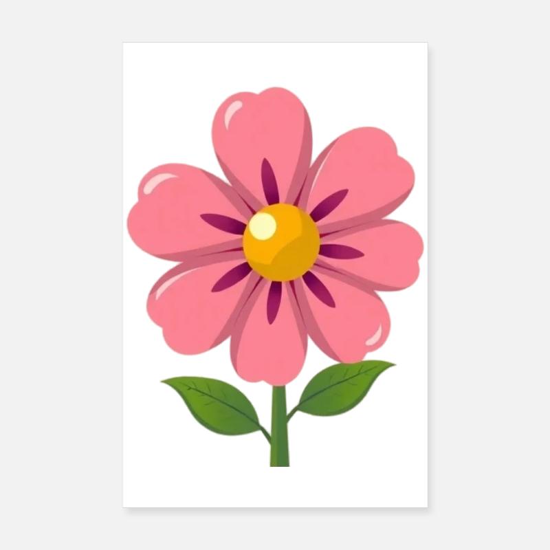 Fleurs pastel fleurs, rose cadeau maman Poster 20 x 30 cm