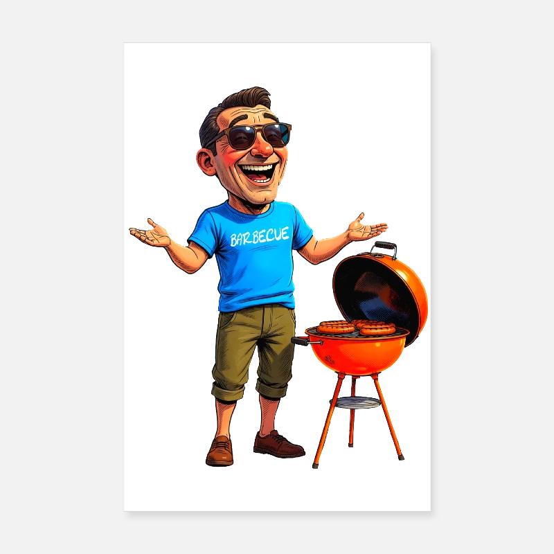 Invitation au barbecue Poster 20 x 30 cm