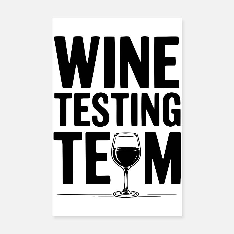 Équipe d’essais de vin Poster 20 x 30 cm