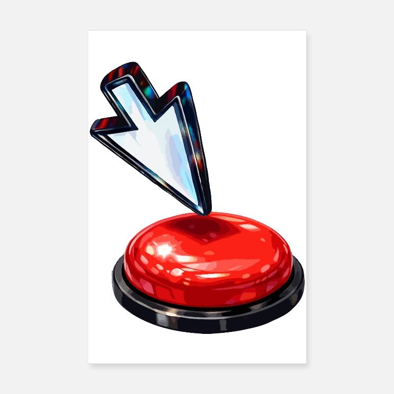 Bouton flèche vers le bas Poster 20 x 30 cm
