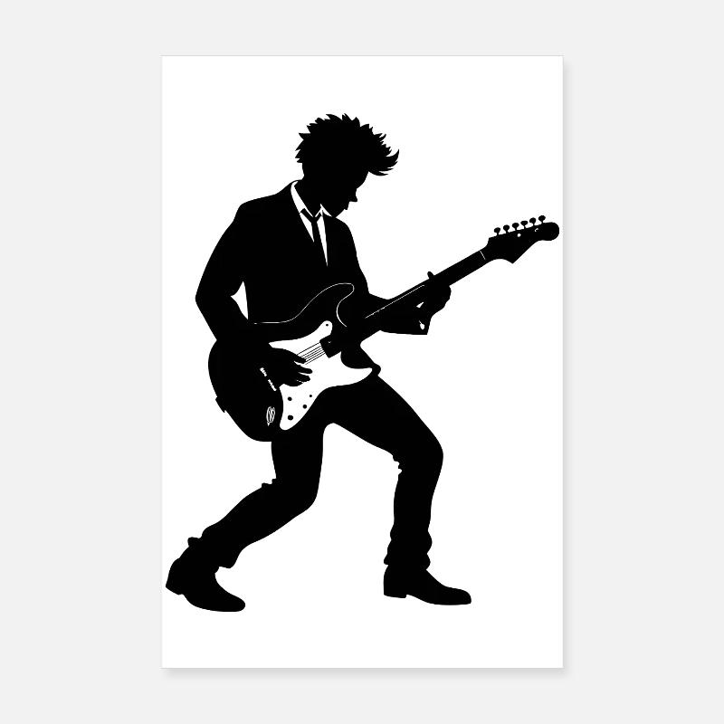 Guitariste Poster 20 x 30 cm