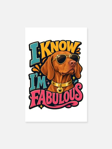 Ungarischer Pointer - Poster 20x30 cm - Weiß - Vorne