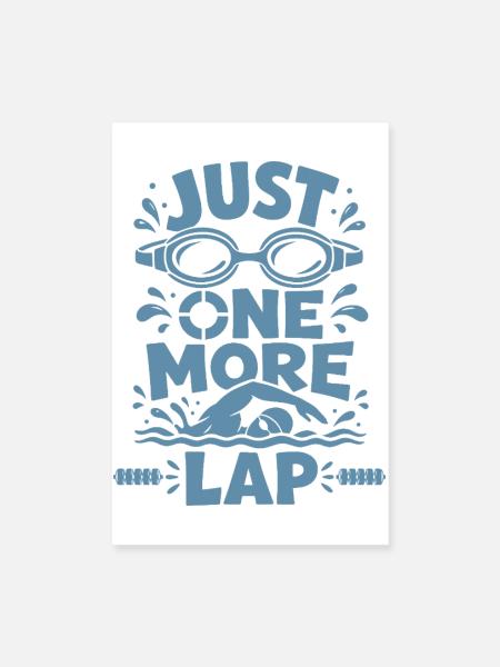 Schwimmer schwimmen Swimming-Pool Schwimm - Poster 20x30 cm - Weiß - Vorne