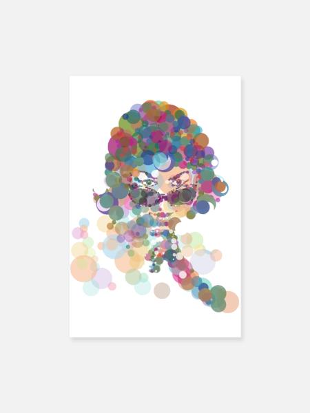 Aretha - Poster 20x30 cm - Weiß - Vorne