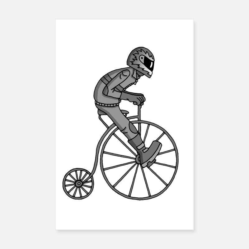Retro Biker Poster 20x30 cm