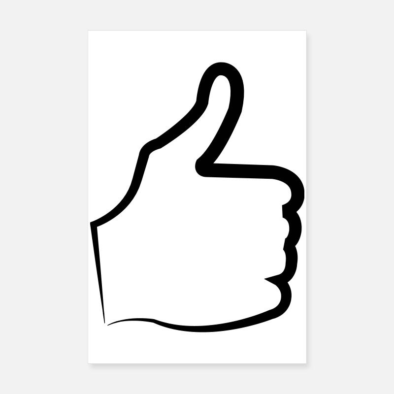Thumbs up thumb Poster 8" x 12" (20x30 cm)