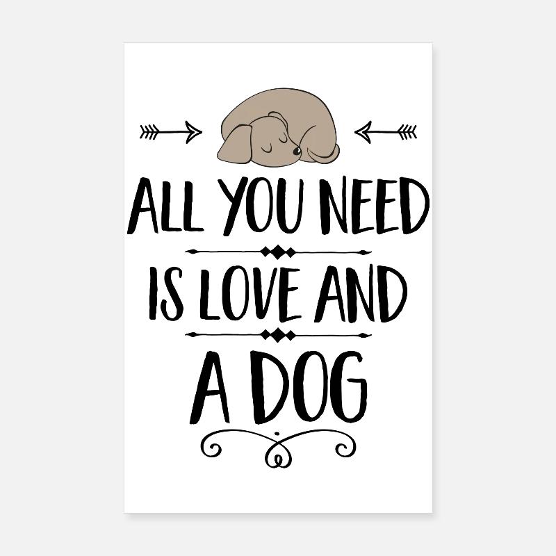 Chien Poster 20 x 30 cm
