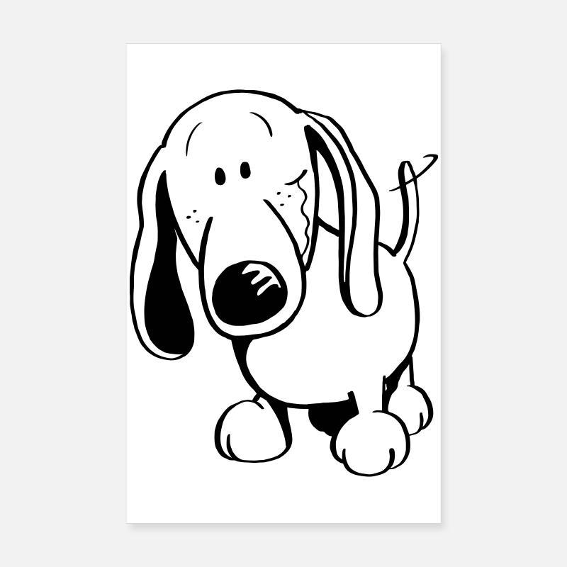 Lustiger Dackel - Dachshund Poster 20x30 cm