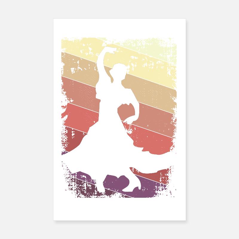 Flamenco Dancing Poster 8" x 12" (20x30 cm)