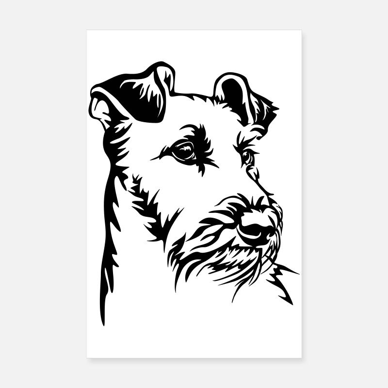 Irish Terrier Kopf Poster 20x30 cm