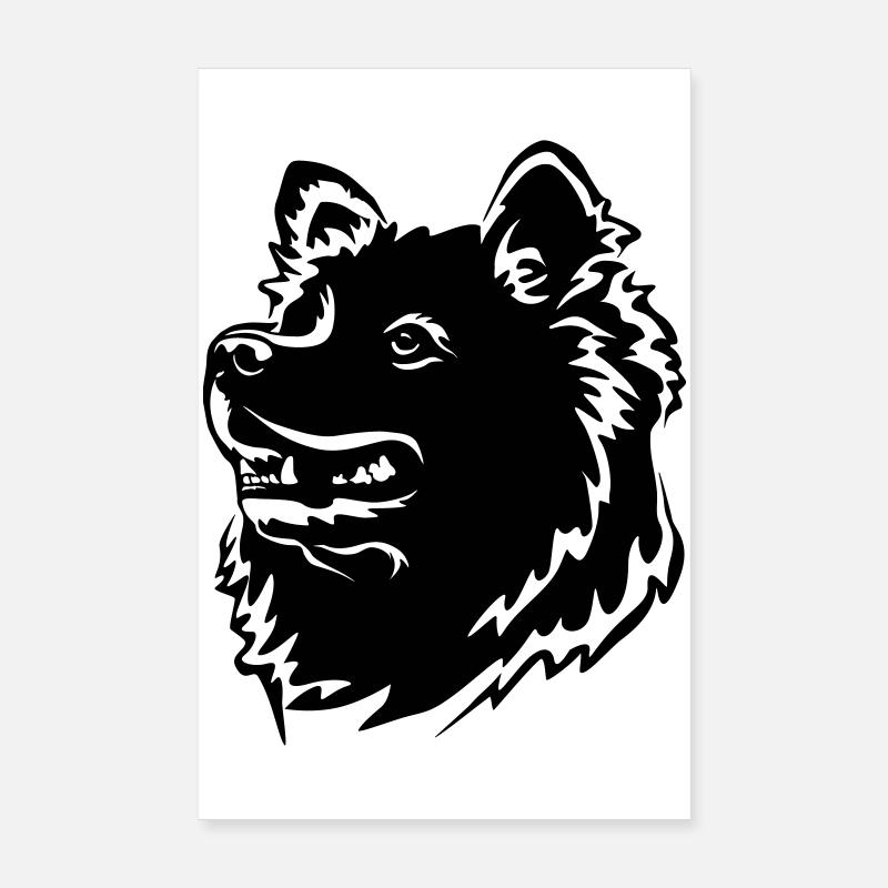 Samojede Kopf Poster 20x30 cm