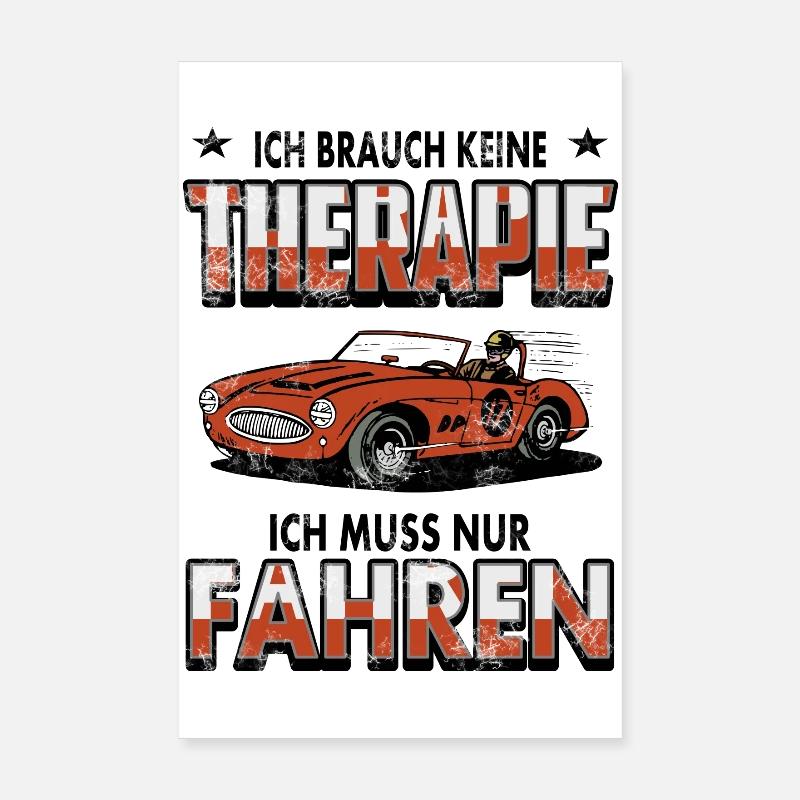 Therapie Autofahren Poster 20x30 cm