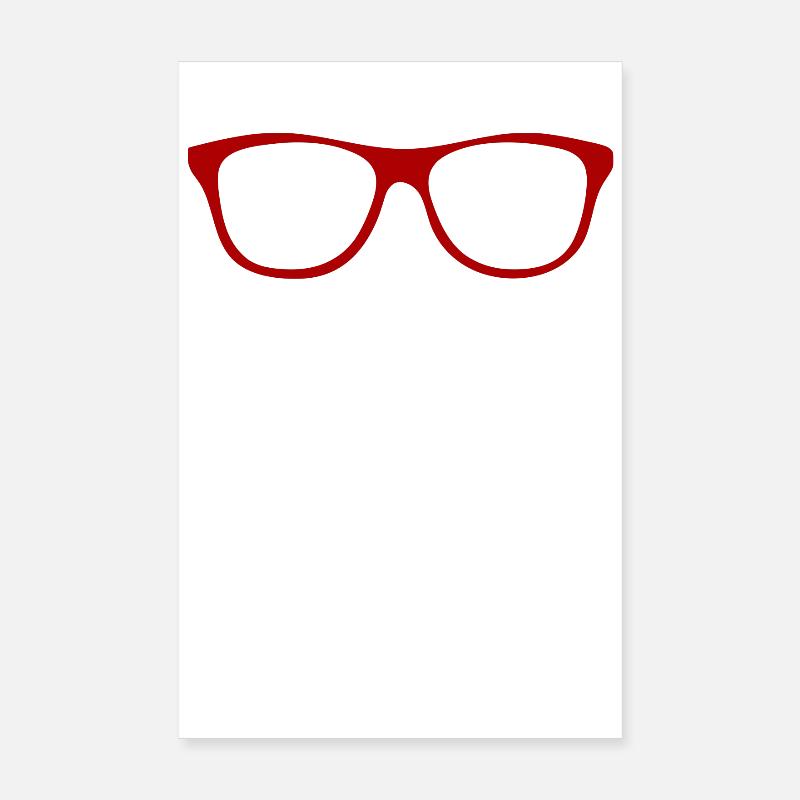 Abstract glasses / line / pattern / trend / red Poster 8" x 12" (20x30 cm)