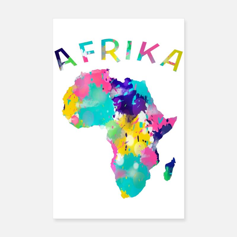 Afrika bunt Poster 20x30 cm