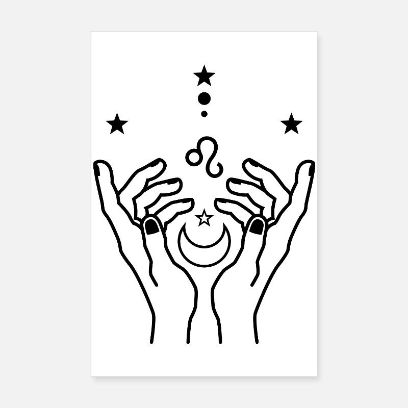 Explosion de géométrie monochrome - Poster 20 x 30 cm - blanc