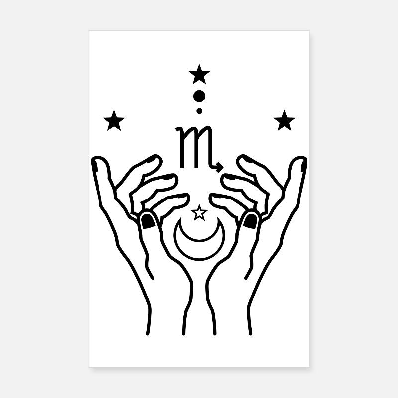 Astrologie du zodiaque Scorpion Poster 20 x 30 cm