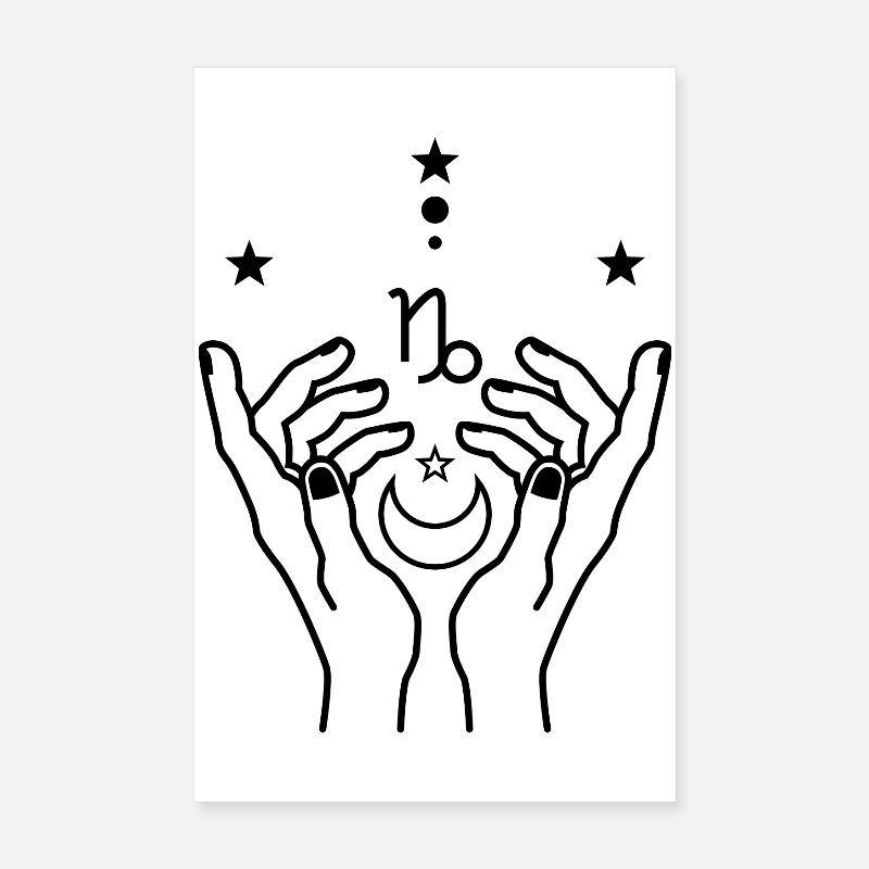 Steinbock Tierkreis-Astrologie Poster 20x30 cm
