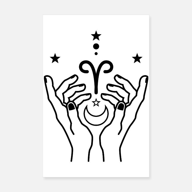 Aries zodiac astrology Poster 8" x 12" (20x30 cm)