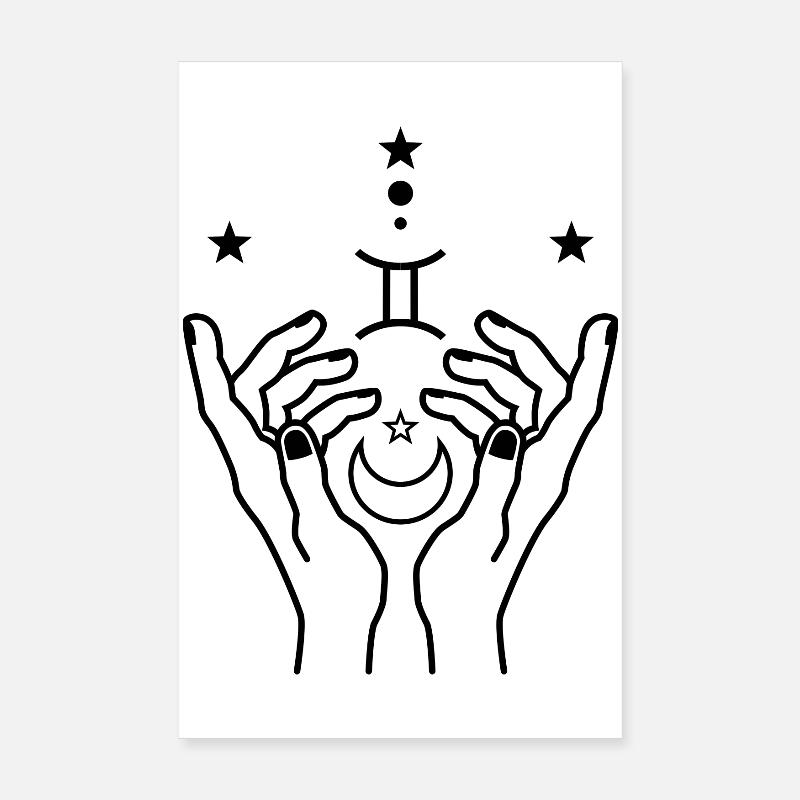 Zwillinge Tierkreis-Astrologie Poster 20x30 cm