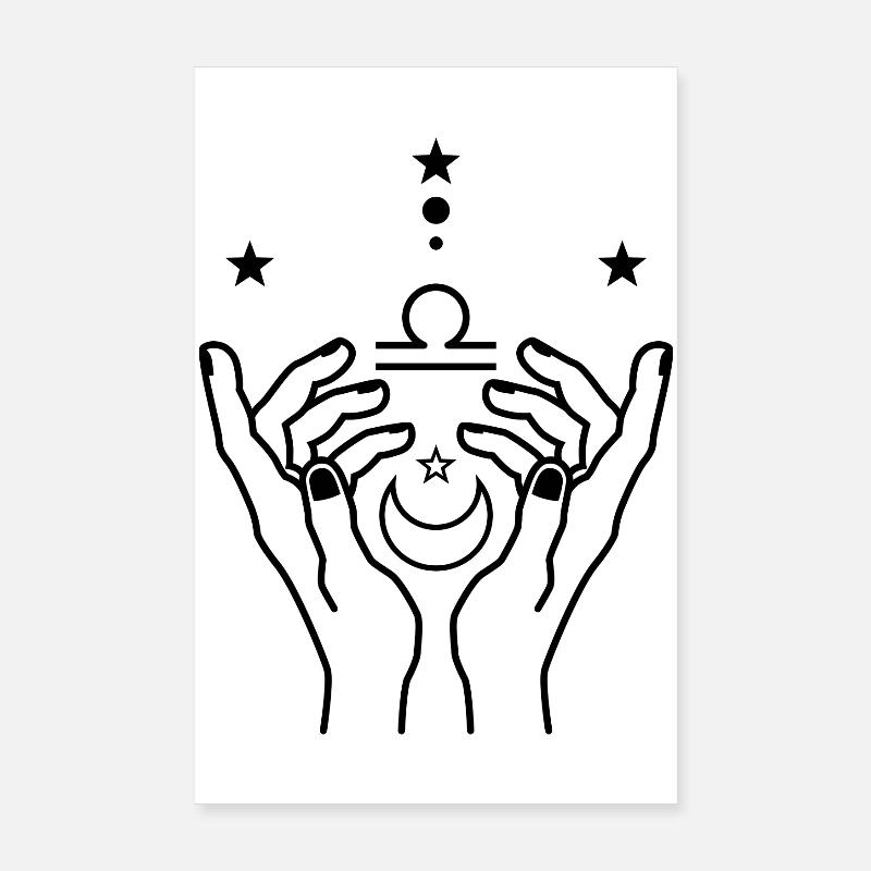 Libra zodiac astrology Poster 8" x 12" (20x30 cm)