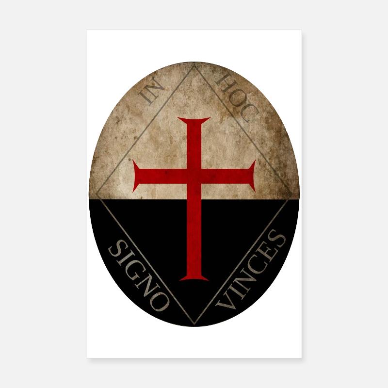 Knights Templar - Poster 8" x 12" (20x30 cm) - white