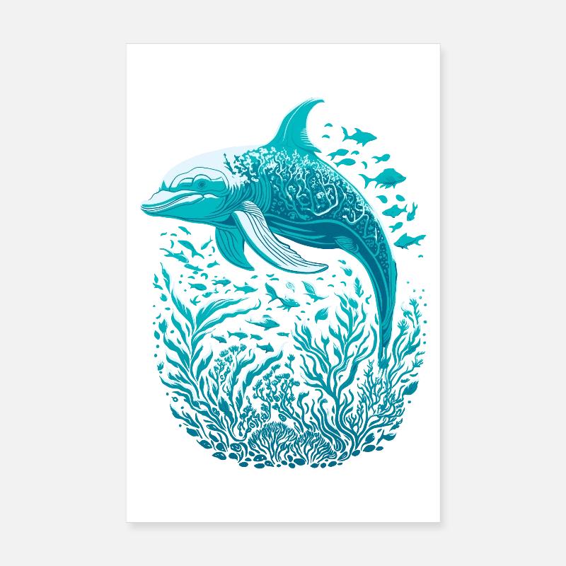 Delfin Poster 20x30 cm