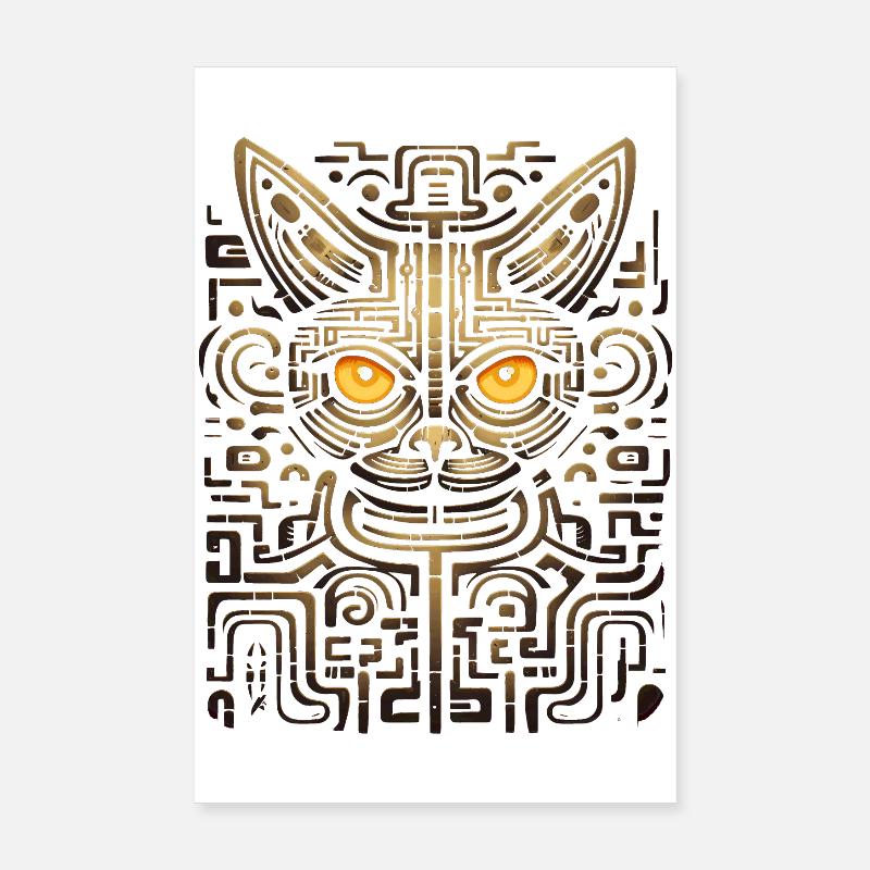 Uralte Katze Poster 20x30 cm