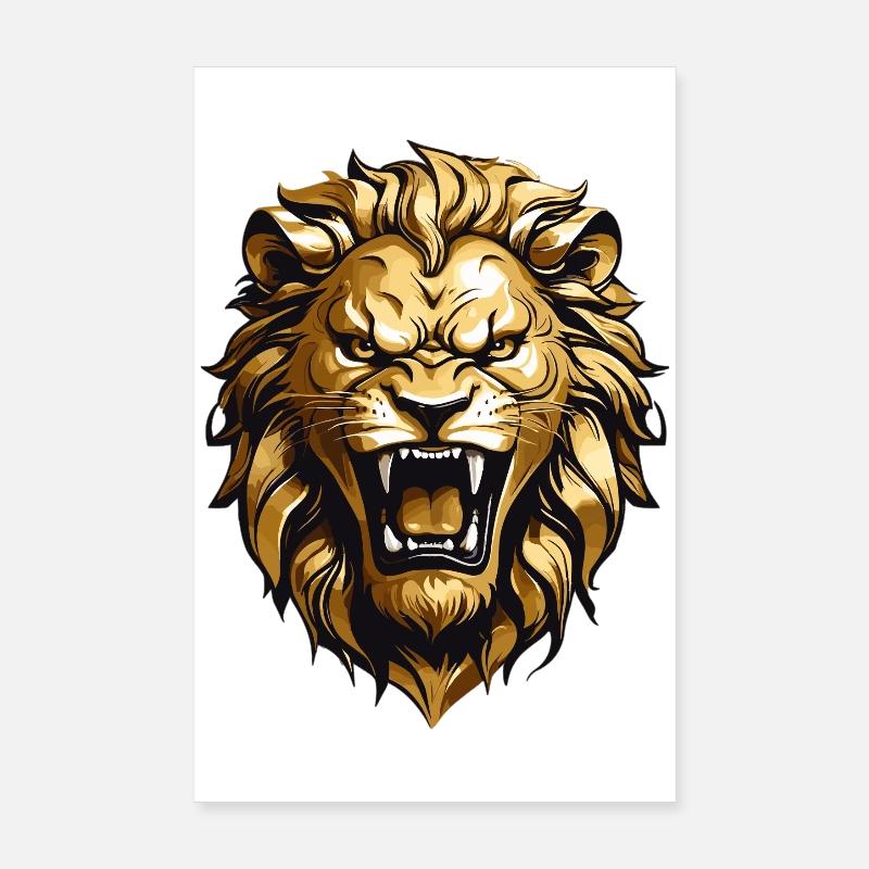 King Löwe Poster 20x30 cm