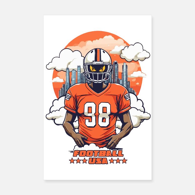 Footballeur Poster 20 x 30 cm