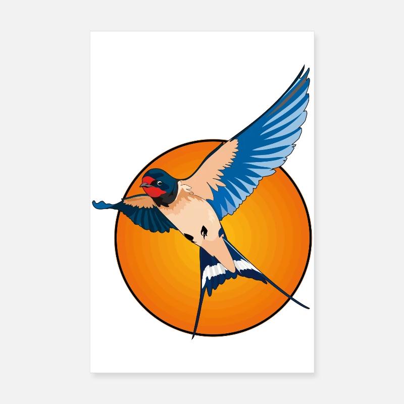 Swallows 2 Poster 8" x 12" (20x30 cm)