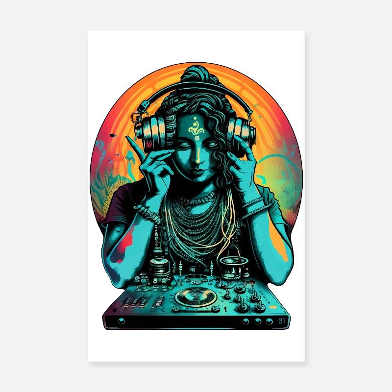 Déesse DJ Poster 20 x 30 cm
