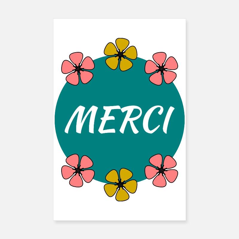 MAÎTRESSE. MERCI. MERCI MAÎTRESSE Poster 20 x 30 cm