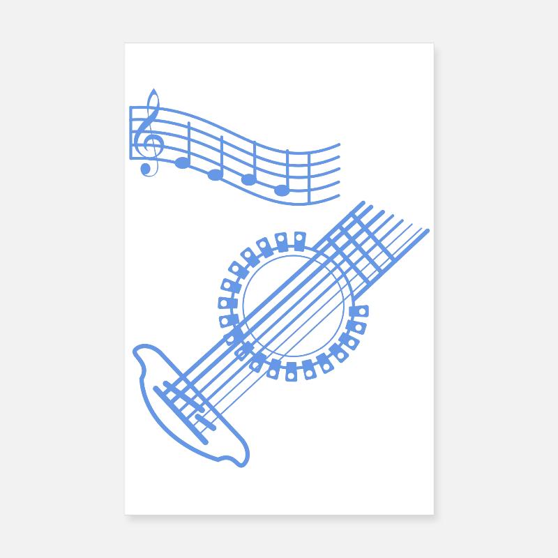 Gitarre musiker Poster 20x30 cm