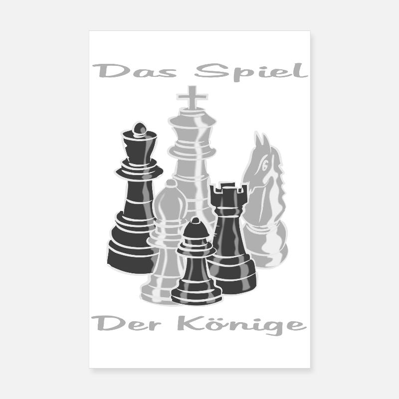 Schach figuren Poster 20x30 cm