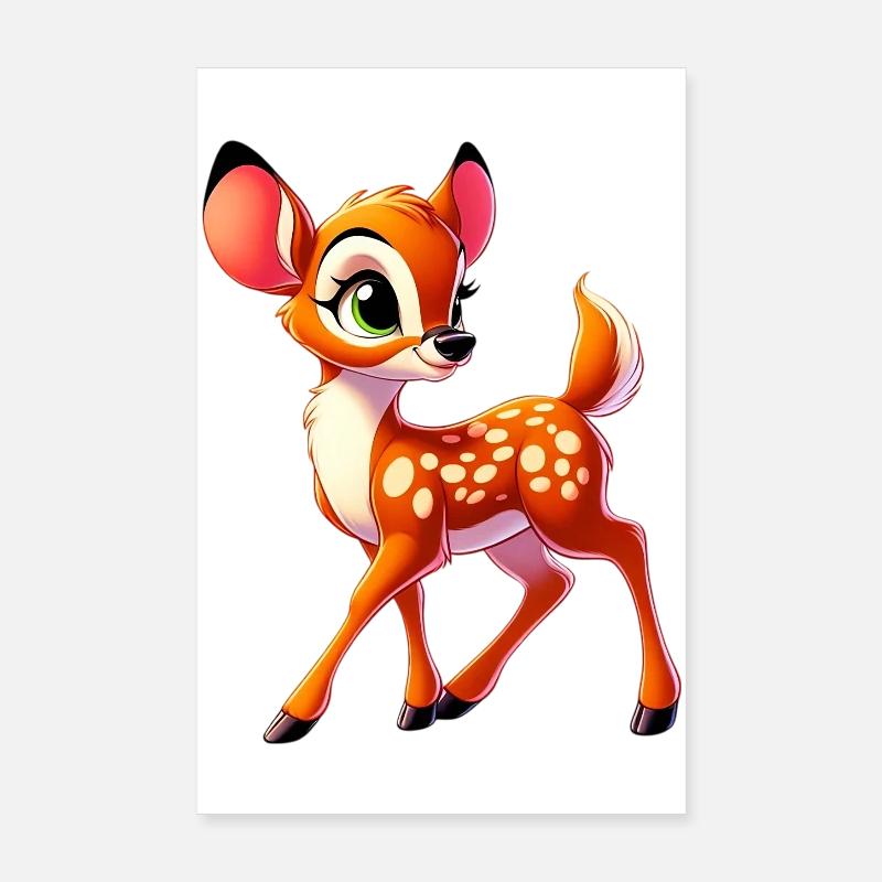Fawn Poster 8" x 12" (20x30 cm)
