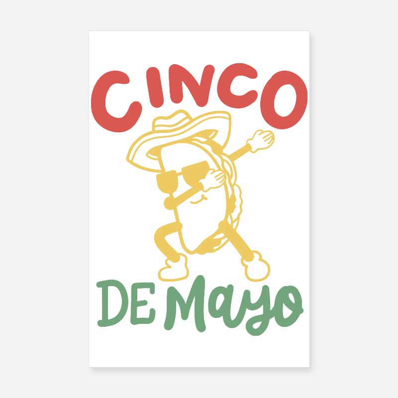 Cinco de Mayo Dabbing Taco Poster 20x30 cm