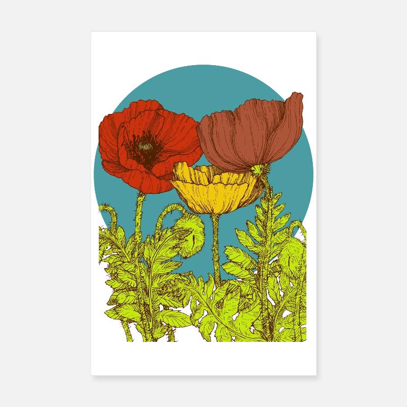 Coquelicots Poster 20 x 30 cm